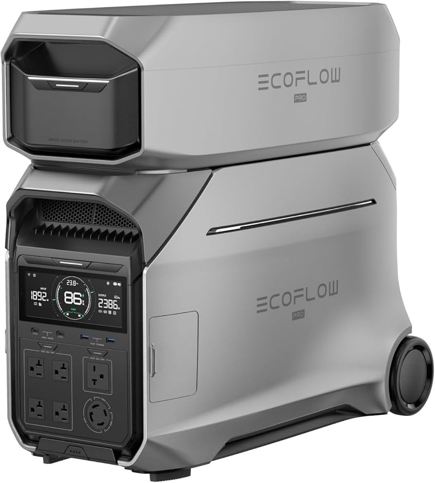 8000Wh Battery Powered Generator - EcoFlow Delta Pro 3 + 1*Smart Battery