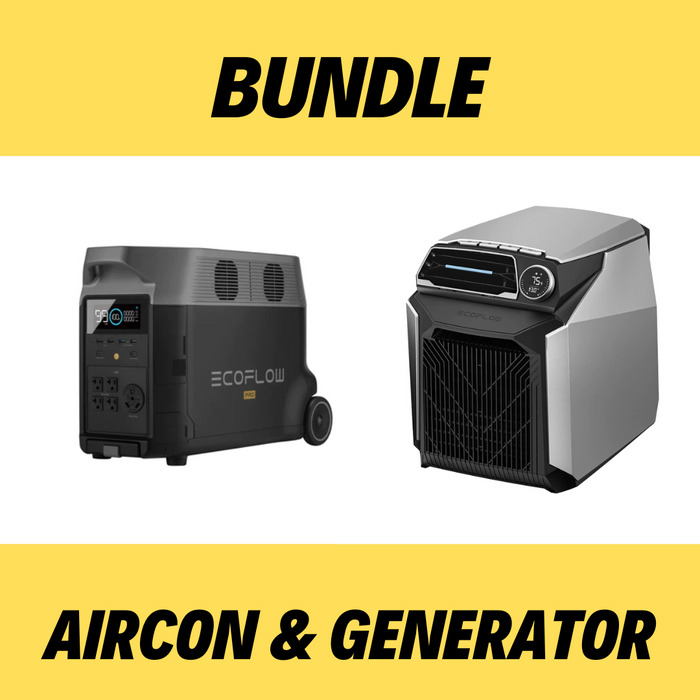 (BUNDLE) EcoFlow WAVE & Delta Pro - Portable Air Conditioner & 3600Wh Portable Generator Bundle